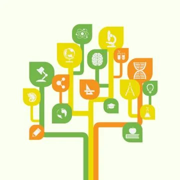 Education tree Stock Illustration
