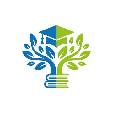 Education Tree Knowledge Academy Brand Logo Stock Illustration