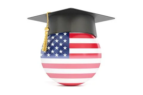 Education in USA concept, 3D rendering education in USA concept, 3D render... Stock Photos