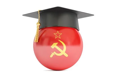 Education in USSR concept, 3D rendering Stock Illustration