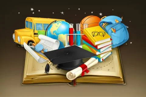 Education, vector background Stock Illustration