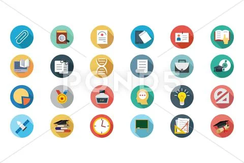 Education Vector Flat Icons Pack