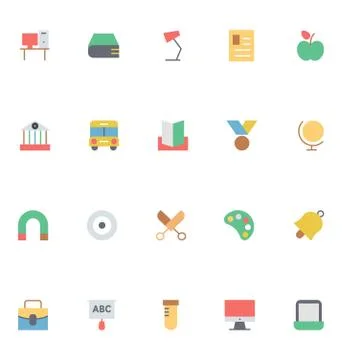 Education Vector Icons Stock Illustration