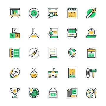 Education Vector Icons Stock Illustration