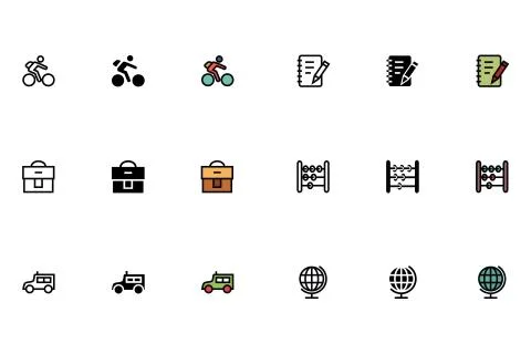 Education Vector Icons Stock Illustration