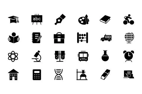 Education Vector Icons Stock Illustration