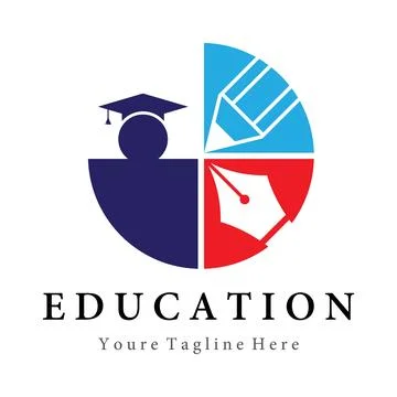 Education vector logo design 스톡 일러스트