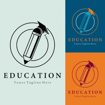 Education vector logo design Stock Illustration