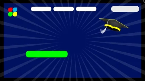 Education web design template abstract blue background Video stock 303392361