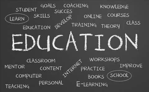 Education word cloud Stock Illustration