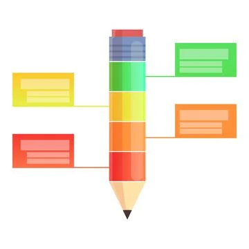 Education workflow icon cartoon vector. School pencil 스톡 일러스트