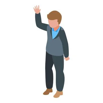 Education workflow kid icon, isometric style Illustrazione stock