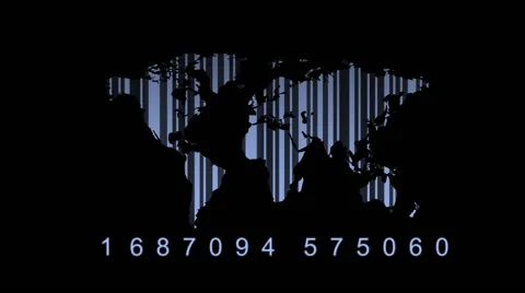 Education on the world map with barcode (quality of education) Stock Footage 54846103
