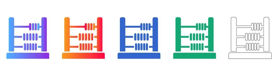 Educational Abacus Calculation Tool Illustration Stock Illustration