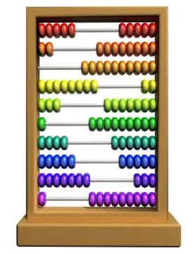 Educational abacus Illustrazione stock