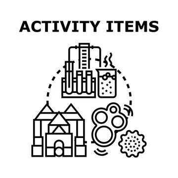 Educational activities and learning process items イラスト素材