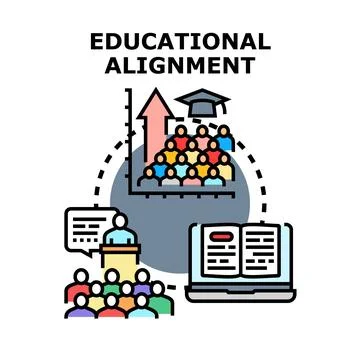 Educational alignment achieving learning success and development イラスト素材