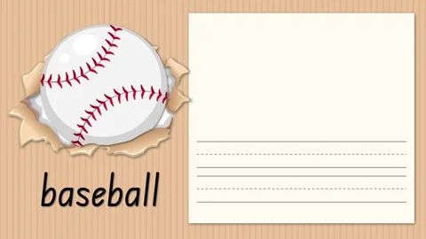 Educational Alphabet Animation for Letter B with Baseball Theme Stock Footage 330448364