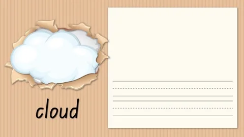 Educational Alphabet Animation for Letter C with Cloud Illustration Stock Footage 330448372