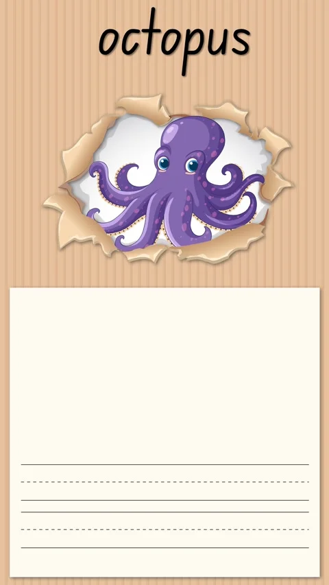 Educational Alphabet Animation for Letter O with Cartoon Octopus Illustration Stock Footage 337090683