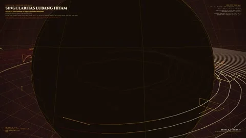 Educational Animation Of A Black Hole Singularity And Spacetime Geometry 库存影片 347205790