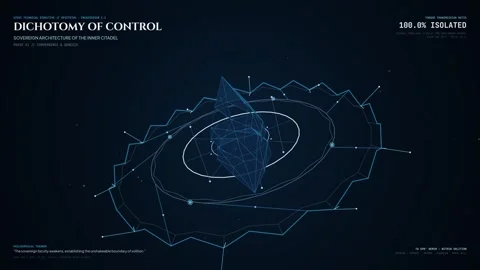 Educational Animation Stoic Dichotomy Of Control Futuristic HUD Interface 库存影片 347208171
