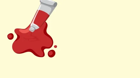 Educational animation teaching basic colors for children using vibrant pain.. Stock Footage 332581008