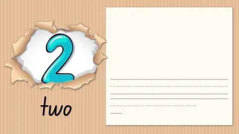 Educational Animation Teaching the Letter T and Number Two Stock Footage 332266433