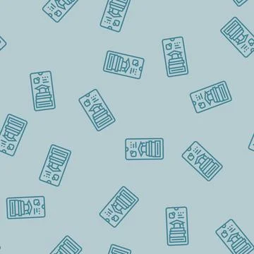 Educational apps online learning platform line seamless pattern Stock Illustration