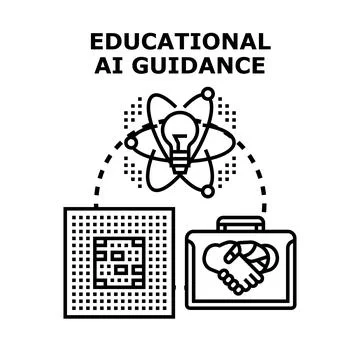 Educational artificial intelligence guidance for smart learning evolution Stock Illustration