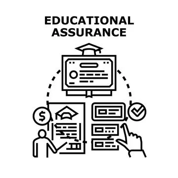 Educational assurance concept guaranteeing quality learning and certification Stock Illustration