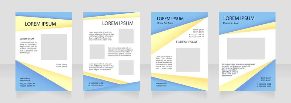 Educational blank brochure layout design Stock Illustration