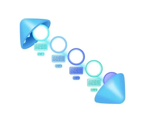 Educational blue infographic chart design template Stock Illustration