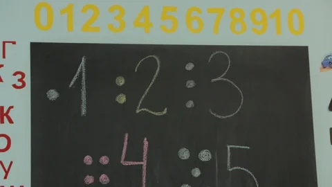 Educational Board In Kindergarten Stock Footage 93756243