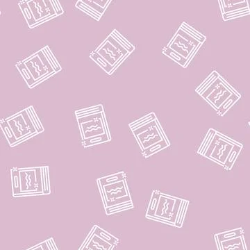 Educational books line seamless pattern Stock Illustration
