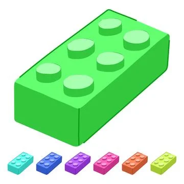 Educational building blocks vector cartoon graphic Stock Illustration