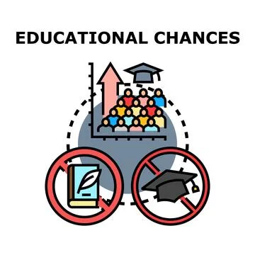 Educational chances and learning barriers concept illustration 库存插图