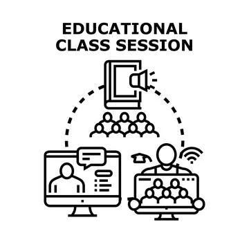 Educational class session concept vector illustration Stock Illustration