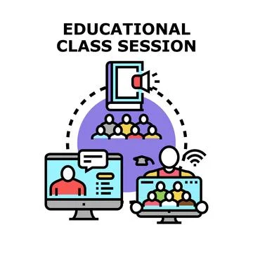 Educational class session concept vector illustration Stock Illustration