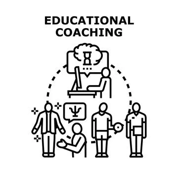 Educational coaching concept developing personal professional skills 库存插图