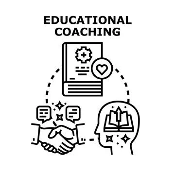 Educational coaching concept illustrating learning and development Stock Illustration