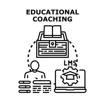 Educational coaching concept vector learning management system Stock Illustration