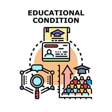 Educational condition and learning opportunity vector concept Stock Illustration