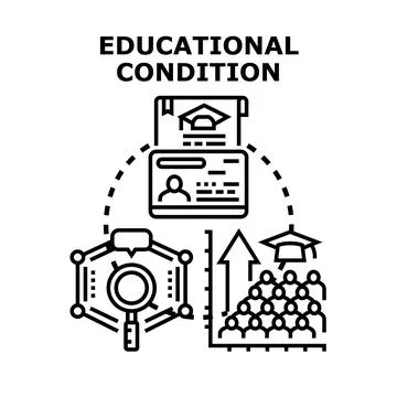 Educational condition and learning opportunity vector concept Stock Illustration