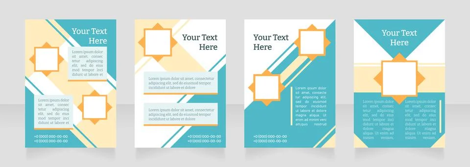 Educational content blank brochure layout design Stock Illustration