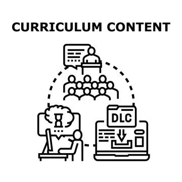 Educational content developing process for online courses Stock Illustration