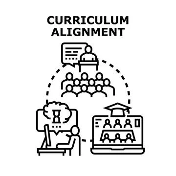 Educational curriculum alignment process for school program development Stock Illustration