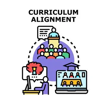 Educational curriculum alignment process for school program development Stock Illustration