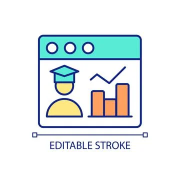 Educational data RGB color icon イラスト素材
