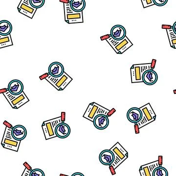 Educational diploma research vector seamless pattern Stockillustratie